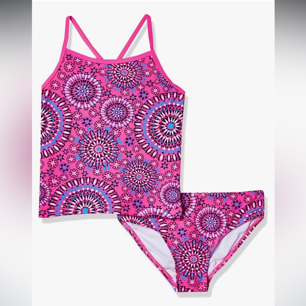 NWT Pink and Blue Mandala Tankini- Girls 12